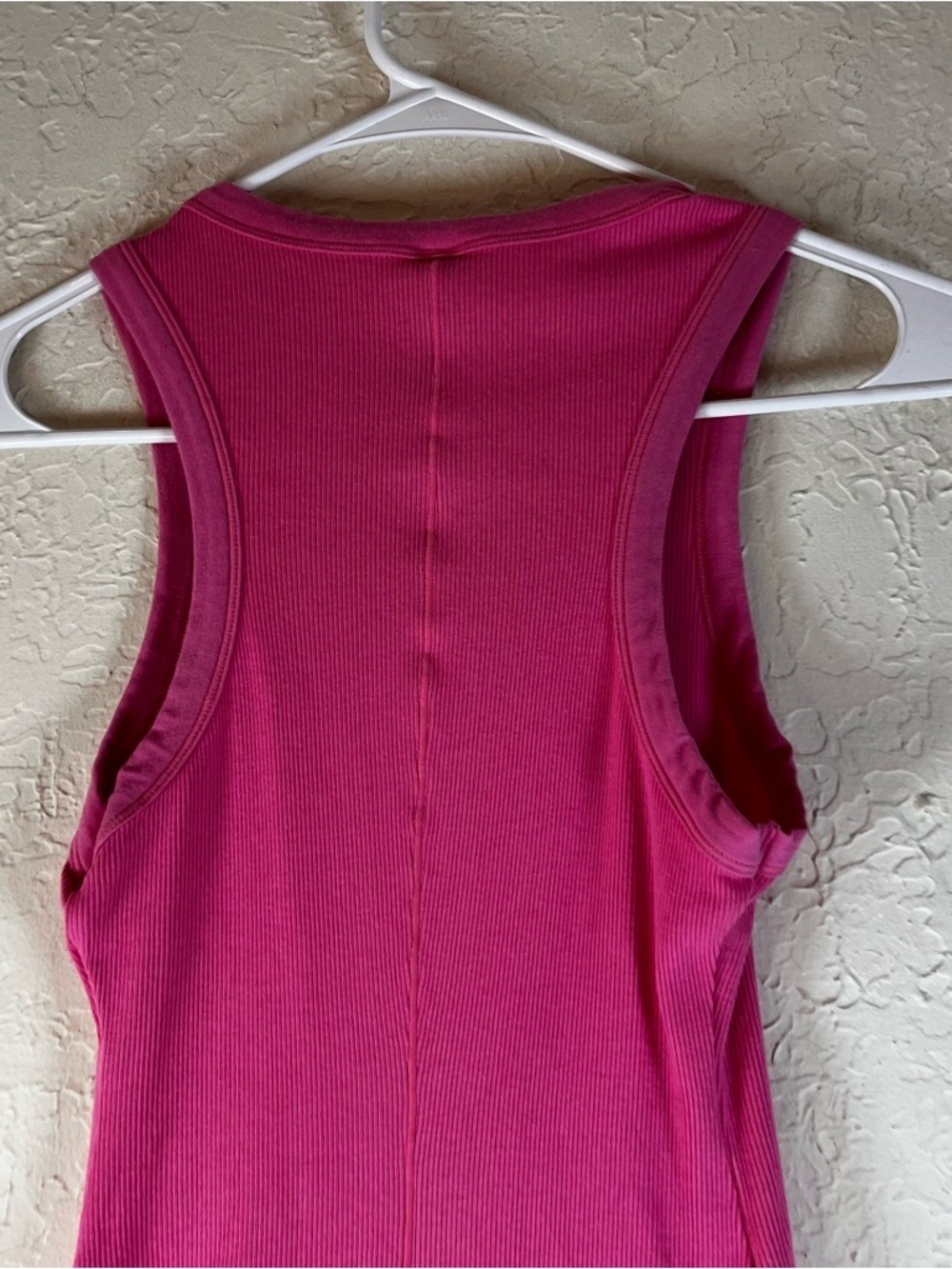 Skims Ribbed High Neck Tank Mini Dress in Sugar Pink - Picture 7 of 10